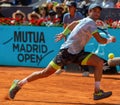 Madrid, Spain- May 5, 2023: Tennis match at the Mutua Madrid Open between Carlos Alcaraz and Borna Coric