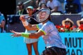 Madrid, Spain- May 5, 2023: Tennis match at the Mutua Madrid Open between Carlos Alcaraz and Borna Coric