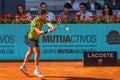 Madrid, Spain- May 5, 2023: Tennis match at the Mutua Madrid Open between Carlos Alcaraz and Borna Coric