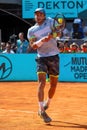 Madrid, Spain- May 5, 2023: Tennis match at the Mutua Madrid Open between Carlos Alcaraz and Borna Coric