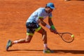 Madrid, Spain- May 5, 2023: Tennis match at the Mutua Madrid Open between Carlos Alcaraz and Borna Coric