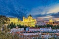 Madrid Spain, night at Cathedral de la Almudena Royalty Free Stock Photo