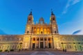 Madrid Spain, night at Cathedral de la Almudena Royalty Free Stock Photo