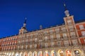 Madrid Spain, night at Plaza Mayor Royalty Free Stock Photo