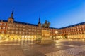 Madrid Spain, night at Plaza Mayor Royalty Free Stock Photo