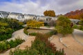 MADRID, SPAIN - November 17, 2023: Arganzuela Bridge in Madrid Rio Park, Designed by Dominique Perrault