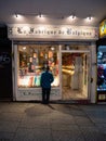 MADRID, SPAIN - NOVEMBER 28, 2016: Boy in front of a Candy Shop Royalty Free Stock Photo
