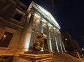 Facade of the Congress of Deputies where all the politicians voted from the different parties in Spain