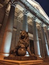 Facade of the Congress of Deputies where all the politicians voted from the different parties in Spain