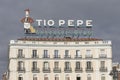 MADRID, SPAIN- NOVEMBER 18: The Iconic Tio Pepe sign 1935 of Gonzalez Byass Winery in its new emplacement in La Puerta del Sol s