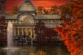 Madrid, Spain - November 18, 2023, Panorama of Palacio de Cristal , Glass Palace, in Buen Retiro Park in Madrid, Spain Royalty Free Stock Photo