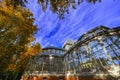 Madrid, Spain - November 18, 2023, Panorama of Palacio de Cristal , Glass Palace, in Buen Retiro Park in Madrid, Spain Royalty Free Stock Photo