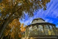 Madrid, Spain - November 18, 2023, Panorama of Palacio de Cristal , Glass Palace, in Buen Retiro Park in Madrid, Spain