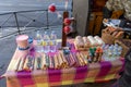 Madrid, Spain - November 12,2017: Snack vendor on street