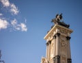 Madrid. Spain November 19, 2022: Statue of Alfonso XII in the Retiro park Royalty Free Stock Photo
