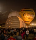 Madrid. Spain October 08, 2022: Aranjuez Hot Air Balloon Night Festival 2022.