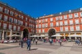 MADRID, SPAIN - OCTOBER 21, 2017: Buildings at Plaza Mayor square in Madri Royalty Free Stock Photo