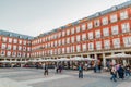 MADRID, SPAIN - OCTOBER 21, 2017: Buildings at Plaza Mayor square in Madri Royalty Free Stock Photo