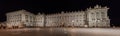 MADRID, SPAIN - OCTOBER 24, 2017: Evening view of Palacio Real (Royal Palace) in Madrid, Spa Royalty Free Stock Photo