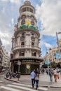 MADRID, SPAIN - OCTOBER 22, 2017: Grassy building in the center of Madri