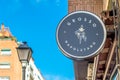 Grosso Napoletano logo on the facade of a restaurant in Madrid, Spain