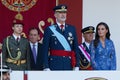 Madrid, Spain- October 12, 2023: Military parade in Madrid to celebrate Hispanic Day.