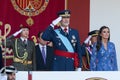 Madrid, Spain- October 12, 2023: Military parade in Madrid to celebrate Hispanic Day.