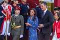 Madrid, Spain- October 12, 2023: Military parade in Madrid to celebrate Hispanic Day.