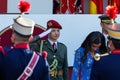 Madrid, Spain- October 12, 2023: Military parade in Madrid to celebrate Hispanic Day.