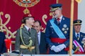 Madrid, Spain- October 12, 2023: Military parade in Madrid to celebrate Hispanic Day.