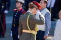 Madrid, Spain- October 12, 2023: Military parade in Madrid to celebrate Hispanic Day.