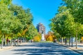 MADRID, SPAIN, OCTOBER 6, 2017: People are strolling through Parque del Buen Retiro in Madrid, Spain