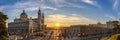 Madrid Spain sunset at Cathedral de la Almudena Royalty Free Stock Photo