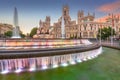 Madrid, Spain at Plaza de Cibeles Royalty Free Stock Photo