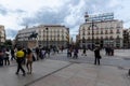 Puerta del Sol is the main square in Madrid and point zero in Spain