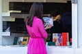 Madrid, Spain 27, 2022: The Queen of Spain, DoÃÂ±a Leticia inaugurates the Book Fair in the Retiro Park in Madrid.