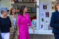 Madrid, Spain 27, 2022: The Queen of Spain, DoÃÂ±a Leticia inaugurates the Book Fair in the Retiro Park in Madrid.