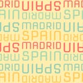 Madrid, Spain seamless pattern Royalty Free Stock Photo