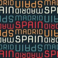 Madrid, Spain seamless pattern