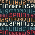 Madrid, Spain seamless pattern Royalty Free Stock Photo