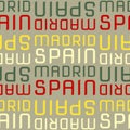 Madrid, Spain seamless pattern Royalty Free Stock Photo