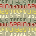 Madrid, Spain seamless pattern