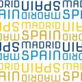 Madrid, Spain seamless pattern