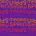 Madrid, Spain seamless pattern Royalty Free Stock Photo