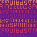 Madrid, Spain seamless pattern