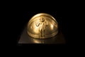 Semi-spherical helmet decorated with female figure of Gold Quimbayas Treasure