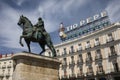 Madrid, Spain - September 17, 2022: The famous architecture of the buildings with its \