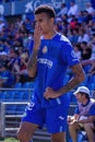 Madrid, Spain September 30, 2023: League match between Getafe F. C and Villareal. Football players. Royalty Free Stock Photo