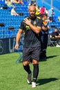 Madrid, Spain September 30, 2023: League match between Getafe F. C and Villareal. Football players. Villareal soccer player w Royalty Free Stock Photo