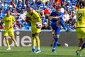 Madrid, Spain September 30, 2023: League match between Getafe F. C and Villareal. Football players. Royalty Free Stock Photo